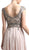 Cinderella Divine - CR721 Beaded V-Neck A-Line Dress In Neutral