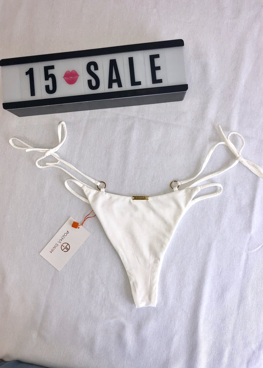 White Suede Jen Bottom - Small - SAMPLE