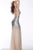 Jovani - 65306 Sequined Sexy Long Dress In Silver and Neutral