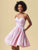 Clarisse - 3904 Strapless Sweetheart Pleated A-line Dress In Pink