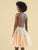 Clarisse - 3915 Sequined Illusion Neckline Cocktail Dress In Gold