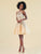 Clarisse - 3915 Sequined Illusion Neckline Cocktail Dress In Gold