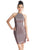 Clarisse - 3919 Halter Neck Sheath Dress With Open Back in Red