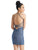 Clarisse - 3923 Criss-Cross Back Strap Glittered Sheath Dress In Blue
