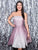 Clarisse - 3966 Short Glitter Ombre Strapless Dress In Pink