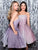 Clarisse - 3966 Short Glitter Ombre Strapless Dress In Pink and Purple