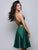 Clarisse - S7053 Plunging V-neck A-line Cocktail Dress In Green
