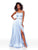 Clarisse - Embellished Scoop Charmeuse A-line Dress 3712 In Purple