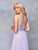 Clarisse - 3733 Plunging Sweetheart Beaded Chiffon Gown In Purple