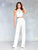 Clarisse - 3756 Two Piece Lace High Halter Jumpsuit In White