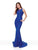 Clarisse - 3748 Sexy Cutout Back Beaded Lace Mermaid Gown In Blue