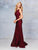 Clarisse - 3748 Sexy Cutout Back Beaded Lace Mermaid Gown In Red