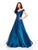 Clarisse - 3752 Pleated Surplice Off Shoulder Ballgown In Blue