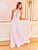 Clarisse - 3757 Lace Halter Chiffon A-line Dress In Pink