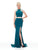 Clarisse - 3761 Two-Piece Jersey High Slit Evening Gown In Green
