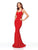 Clarisse - 3839 Sleeveless Scoop Neck Mermaid Dress In Red