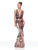 Clarisse - 3797 Sequined Deep V-neck Mermaid Dress