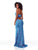 Clarisse - 3769 Sweetheart Shimmer Jersey Trumpet Dress In Blue and Green