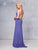 Clarisse - 3775 Crisscross-Accented Plunging Jersey Gown In Purple