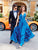Clarisse - 3776 Plunging Crisscross Open Back High Slit Gown In Blue