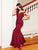 Clarisse - 3788 Off Shoulder Shimmer Jersey Mermaid Prom Dress In Red