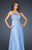 La Femme - 15986 Gold Leafy Accent Strapless Empire Gown