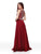 Clarisse - 3806 Bejeweled Chiffon A-line Dress In Red
