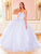 Clarisse - 3811 Strapless Sweetheart Beaded Corset Ballgown In White