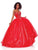 Clarisse - 3811 Strapless Sweetheart Beaded Corset Ballgown In Red