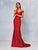 Clarisse - 3845 Off Shoulder Silk Jersey Mermaid Gown In Red