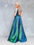 Clarisse - 3859 Embellished Deep V-neck A-line Dress In Green
