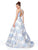 Clarisse - 3873 Cross Halter Brocade Organza A-line Dress