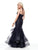 Clarisse - 5016 Illusion Halter Appliqued Mermaid Gown In Black