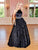 Clarisse - 5040 Beaded Halter Feathered A-line Dress In Black