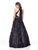 Clarisse - 5040 Beaded Halter Feathered A-line Dress In Black