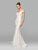 Clarisse - 600109 Lace Deep Off-Shoulder Mermaid Dress In Ivory/Nude