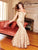 Clarisse - 5052 Embroidered Plunging Off-Shoulder Mermaid Dress