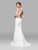 Clarisse - High Halter Novelty Mermaid Dress 600137 In White