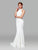 Clarisse - High Halter Novelty Mermaid Dress 600137 In White