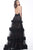 Jovani - 68243 Halter Printed A-line Dress In Black and Multi