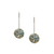 London Blue Topaz Sphere Ball Dangle Earrings in 18k Yellow Gold