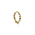Rose cut organic diamond ring band in 18k white gold