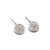 Signature Logo Earrings in 15mm with Diamond in 18k Yellow Gold