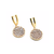 Signature Logo Earrings in 18k Rose Gold with Diamonds
