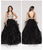 Colors Couture - J049 Beaded V Neck Ruffled Ballgown In Black