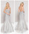 Colors Couture - J053 Embellished Halter Mermaid Dress In Silver