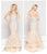 Colors Couture - J054 Illusion Jewel Neck Beaded Mermaid Gown In Neutral