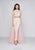 Colors Dress - 1734 Two Piece Floral Pantsuit with Skirt Panel in Pink