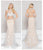 Colors Dress - 1800 Two Piece Illusion Halter Sheath Dress In White and Neutral