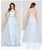 Colors Dress - 1830 Beaded Lace Illusion Evening Gown In Blue